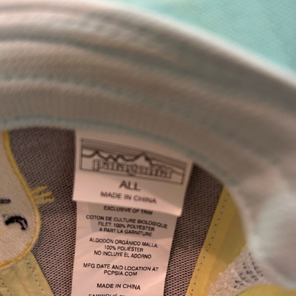 Patagonia Blue and Yellow Trucker Hat - Picture 2 of 3